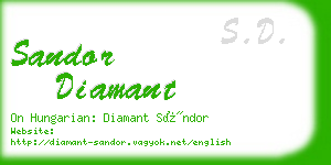 sandor diamant business card